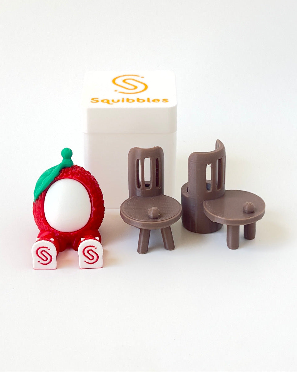 Squibbles Fruit Straw Topper - Lychee | Cute Collectible Sneaker Fruit for Tumblers | Scented Box