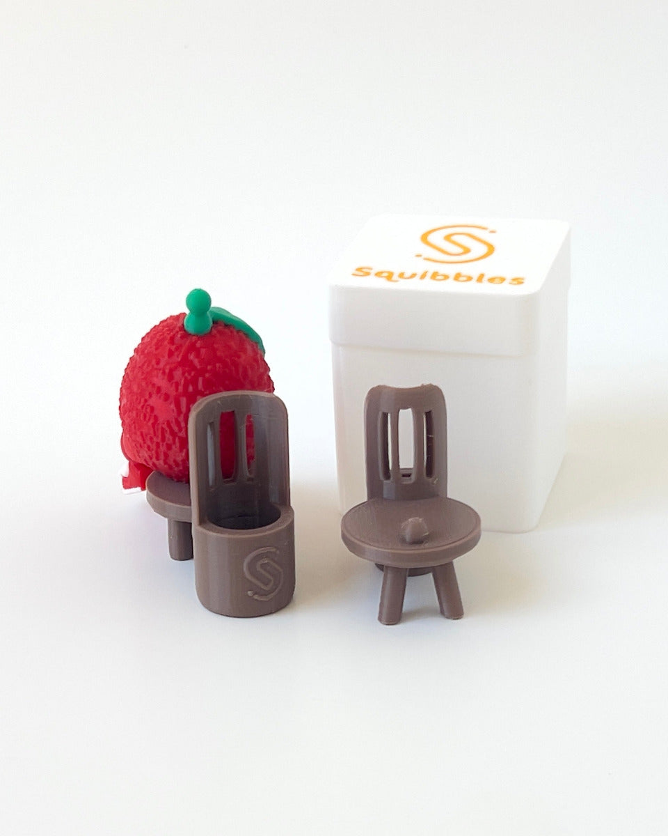Squibbles Fruit Straw Topper - Lychee | Cute Collectible Sneaker Fruit for Tumblers | Scented Box