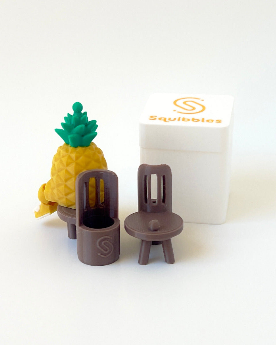Squibbles Fruit Straw Topper - Pineapple | Cute Collectible Sneaker Fruit for Tumblers | Scented Box