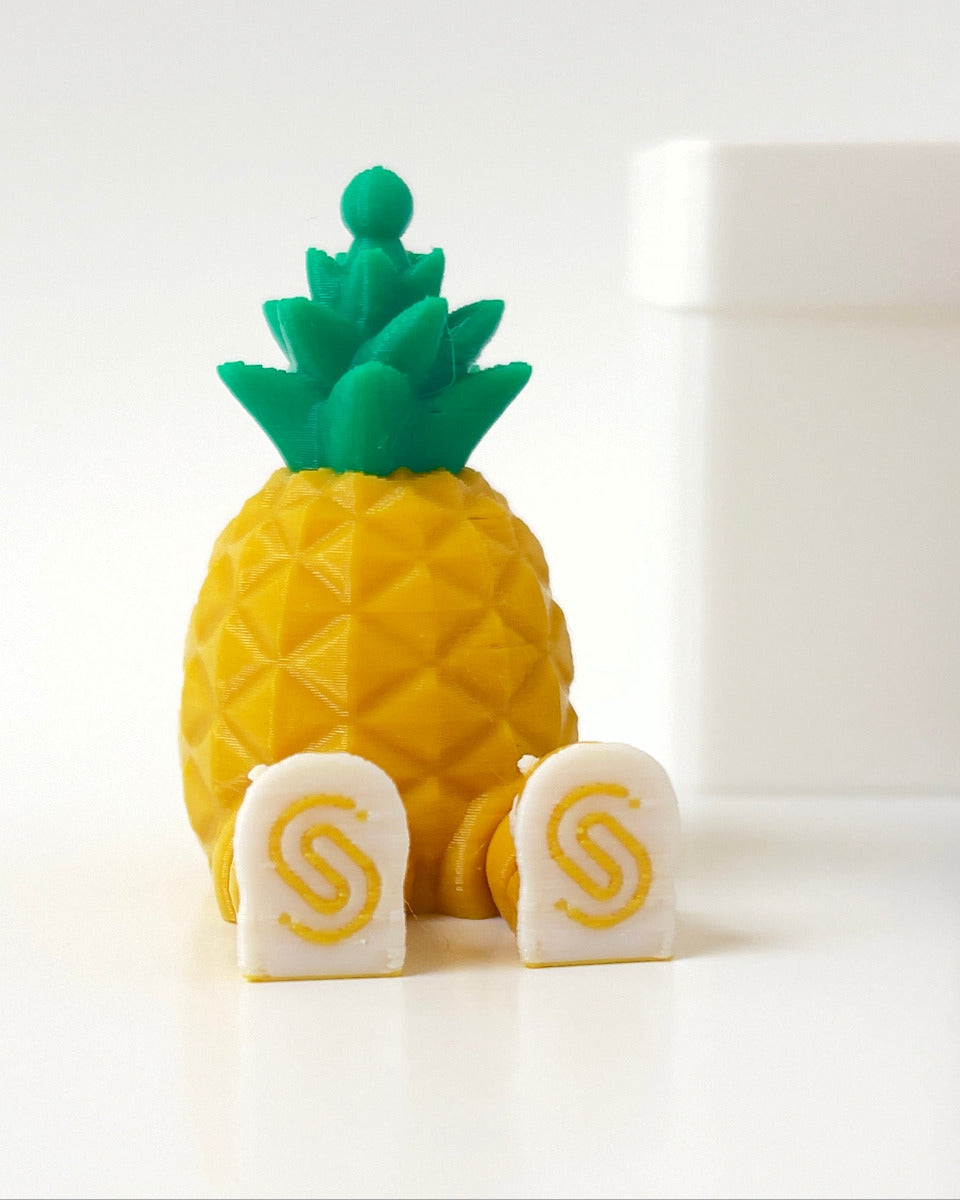Squibbles Fruit Straw Topper - Pineapple | Cute Collectible Sneaker Fruit for Tumblers | Scented Box